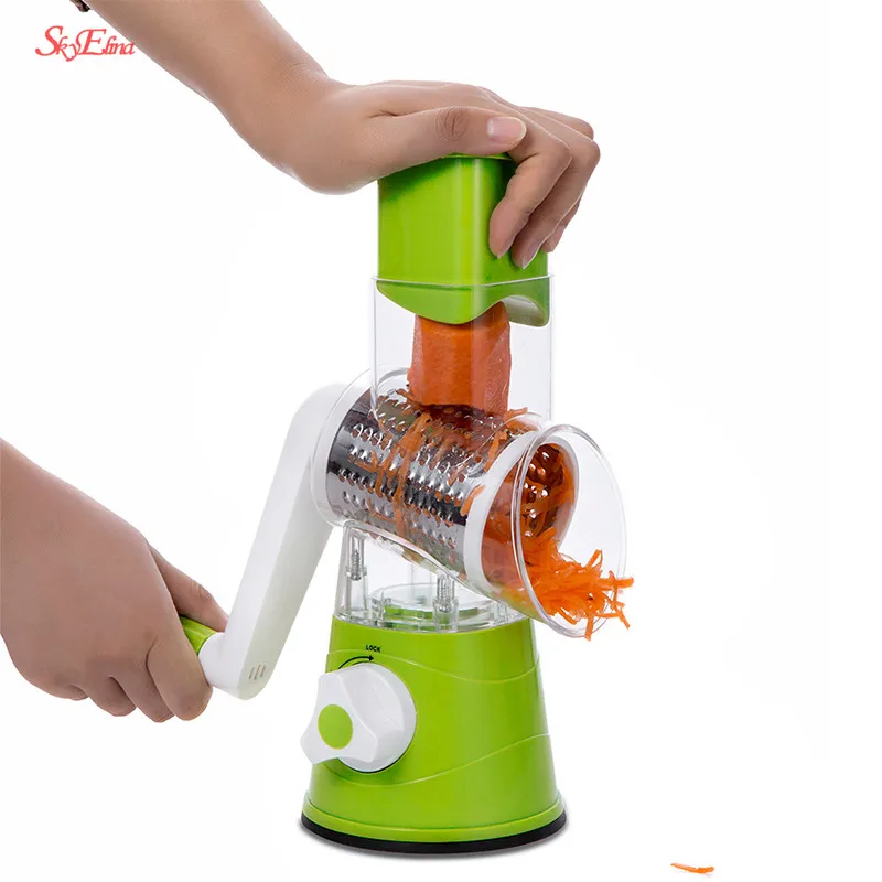 Круглая ломтерезка из нержавеющей стали многофункциональная ручная картофеля