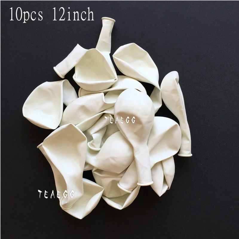 5/18/36 inch White Wedding Balloons Latex Round Mini Black White Balloon Arch Decoration Party Balloon Supplies Globos Backdrop - Цвет: 10pcs 12inch white