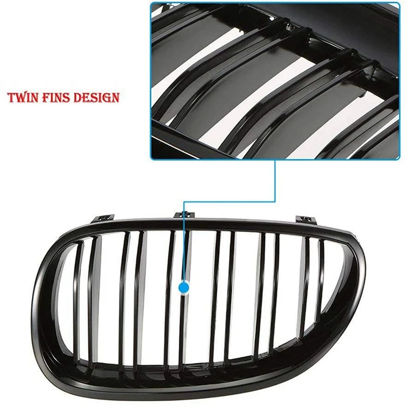 

2 Pcs Front Bumper Hood Kidney Grill & 1 Pcs Oil Level Engine Sensor