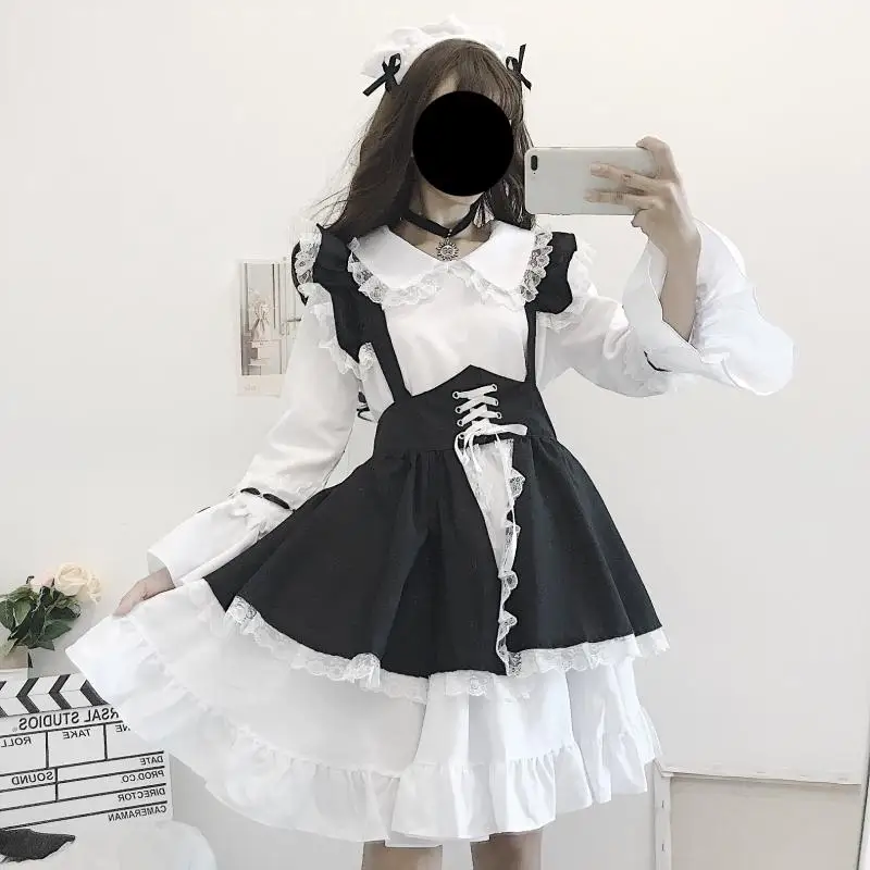 

Autumn 2020 New Japanese Women's Student Loli Skirt Dress Western Style Cute Dress Cute Dress Black Cute Dress
