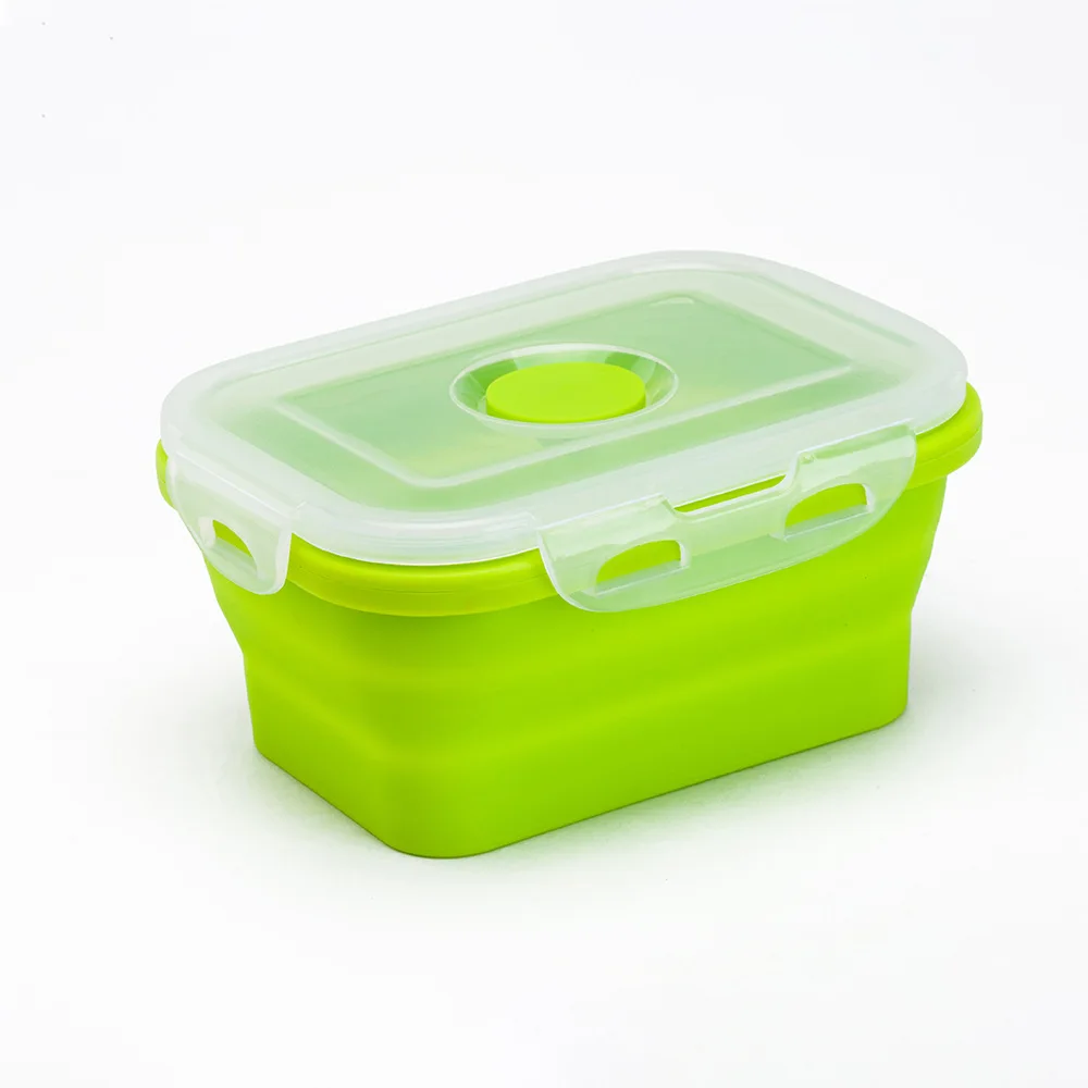 Силиконовые Складные Ланч бокс контейнер для хранения продуктов питания