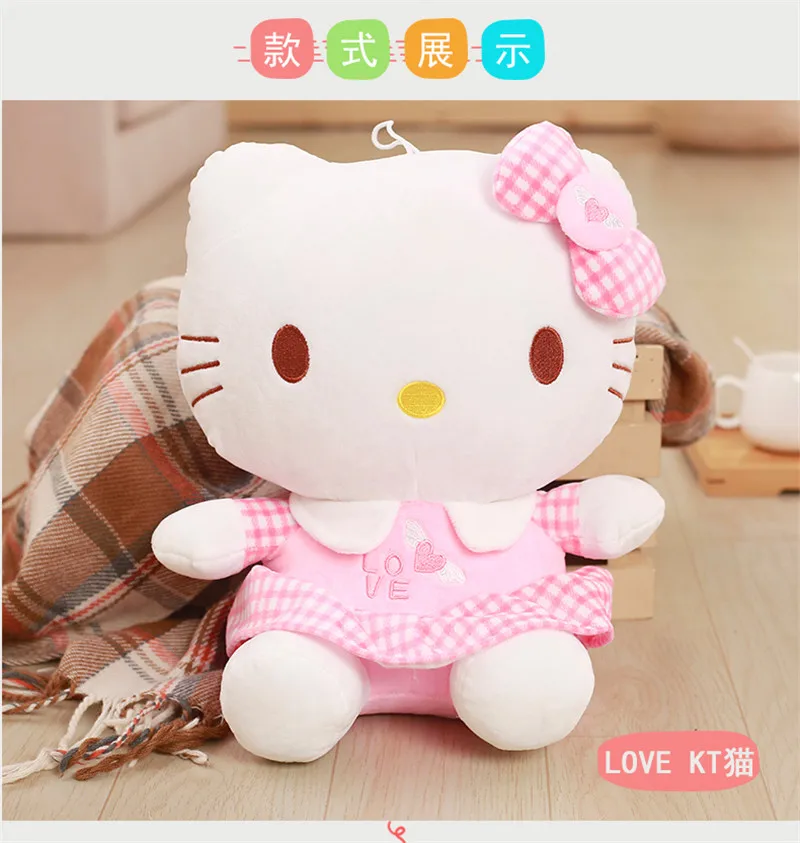 Оригинальные куклы Hellokitty плюшевые игрушки, очаровательные Куклы hello kitty, подарок на день девочек, Рождественский подарок/40 см