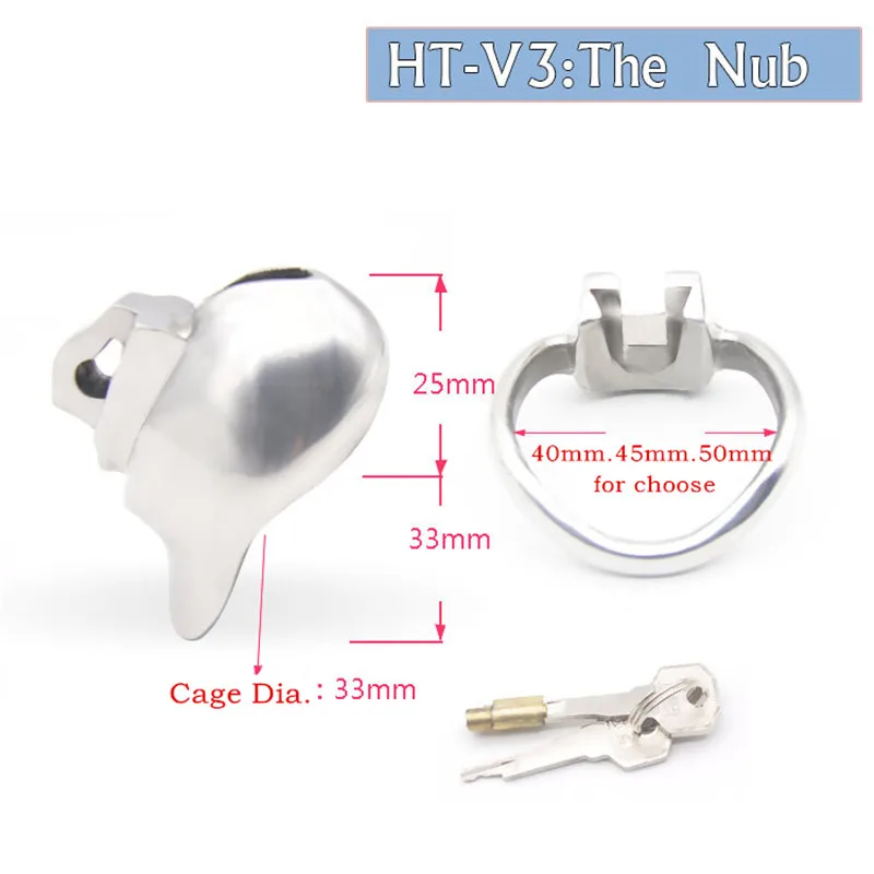 New HT V3 Super Small Stainless Steel Male Chastity Device Short Cock Cage with Lock Penis Ring Adult Sex Toys For Men shop | Красота и