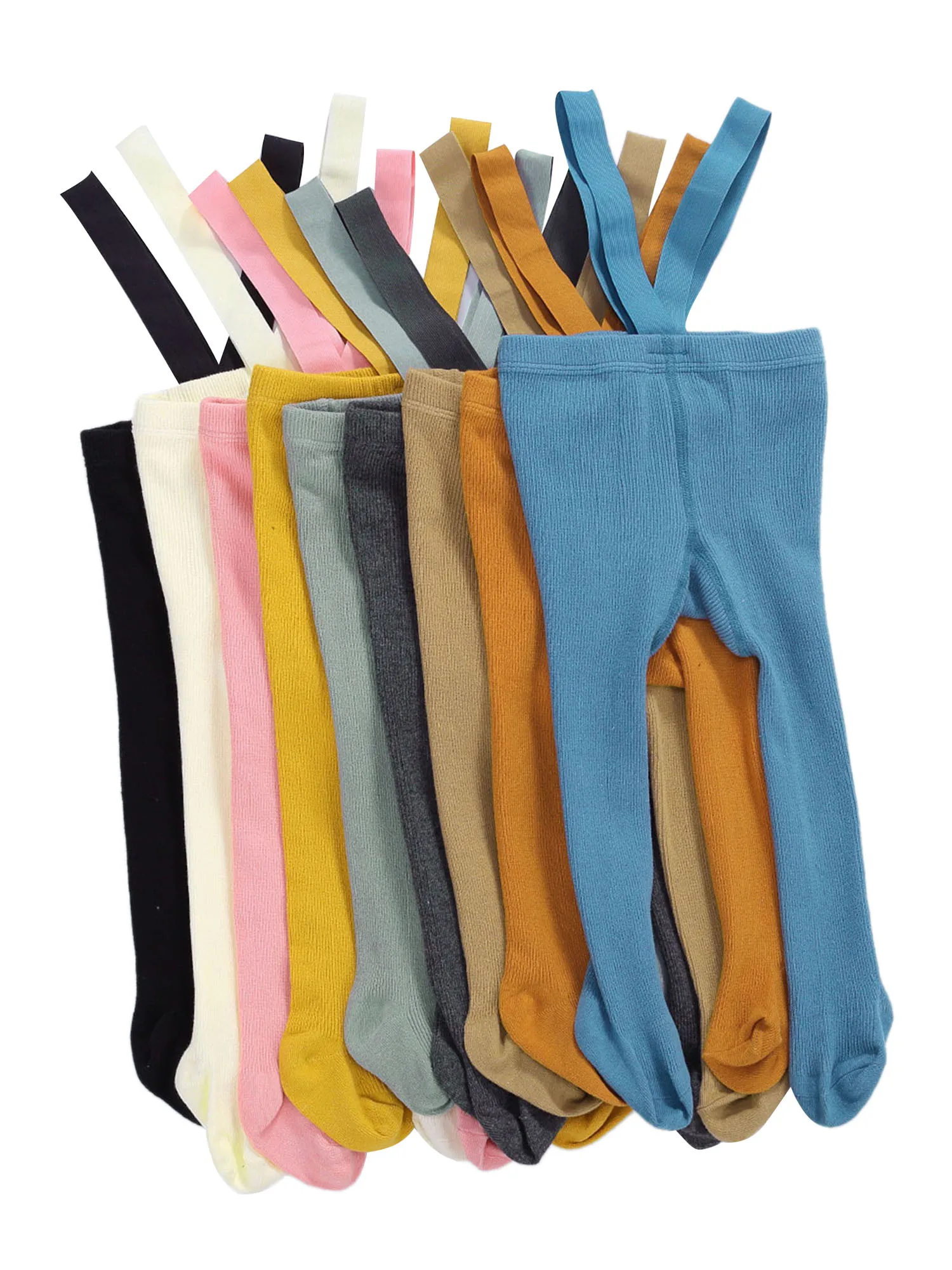 Колготки на подтяжках для детей от 1 до 3 лет Сезон весна осень Милые однотонные