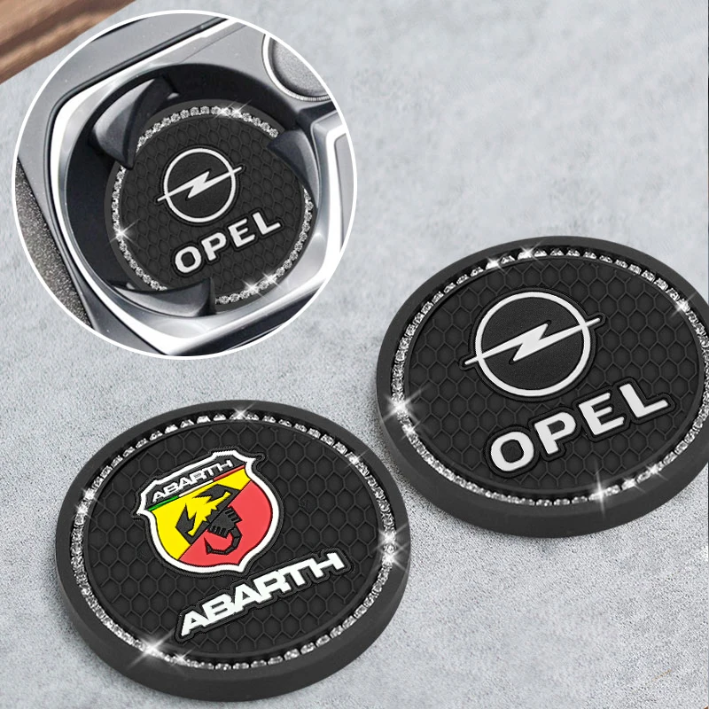 

1pcs Car Non-slip Coaster Pad Water Cup Bottle Holder Mat Interior Accessories For Opel Astra H G J Insignia Mokka Zafira Corsa