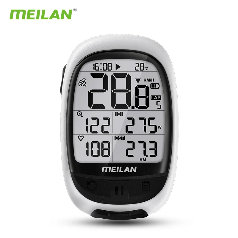 

Meilan M2 GPS Bicycle Computer Wireless Speedometer BLE4.0/ANT+ Bike Odometer Speed / Cadence Sensor Heart Rate Monitor Optional