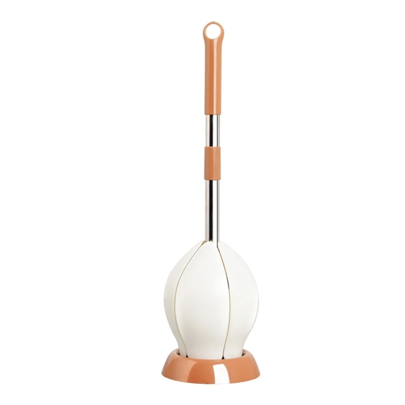 

Modern Design Toilet Brush and Holder Automatic Opening and Closing Lotus Holder