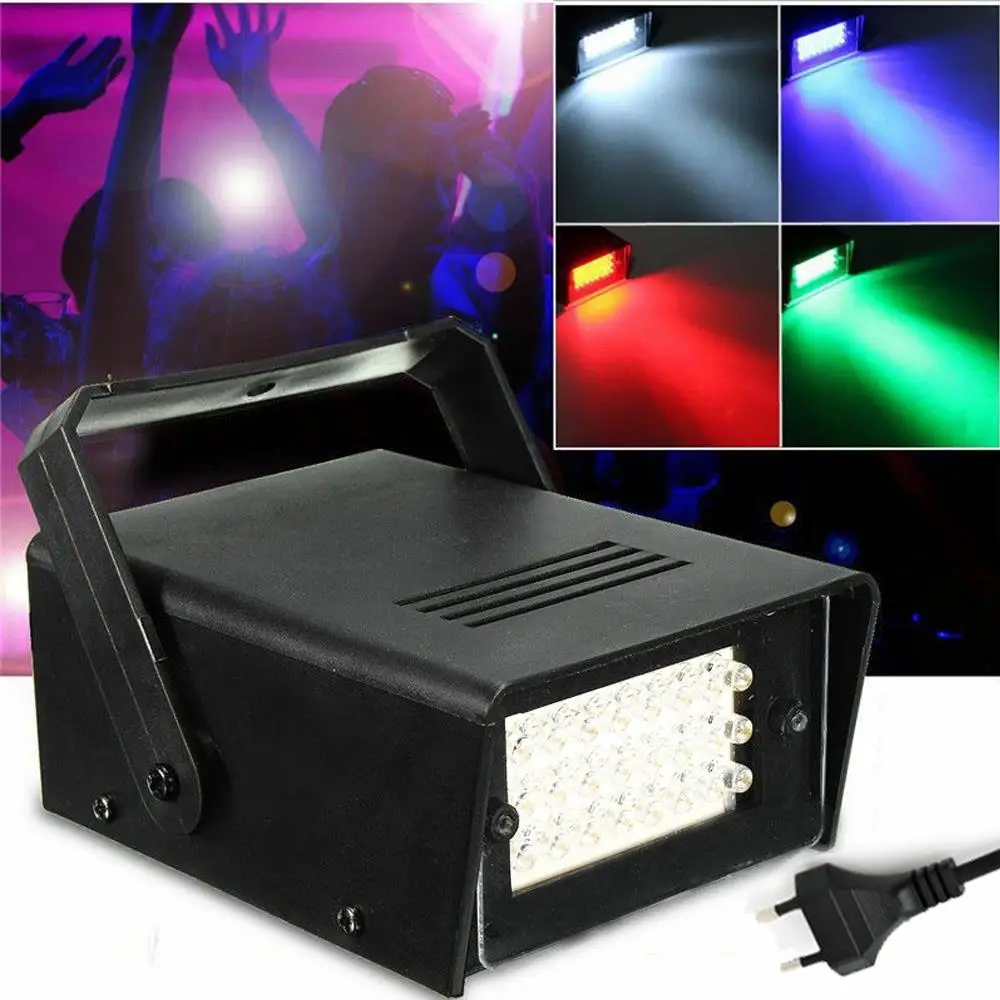 

24 LED 220V Stage Lighting DJ Strobe Light Luminous Fantastic Christmas Decor Clubs Party Dance Holiday Decorations 4 Colors