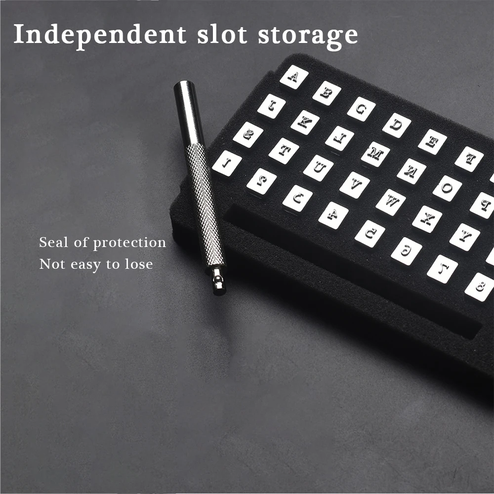 36 шт. Сталь Алфавит Номер кожаным ремешком модные штамп ювелирные изделия набор