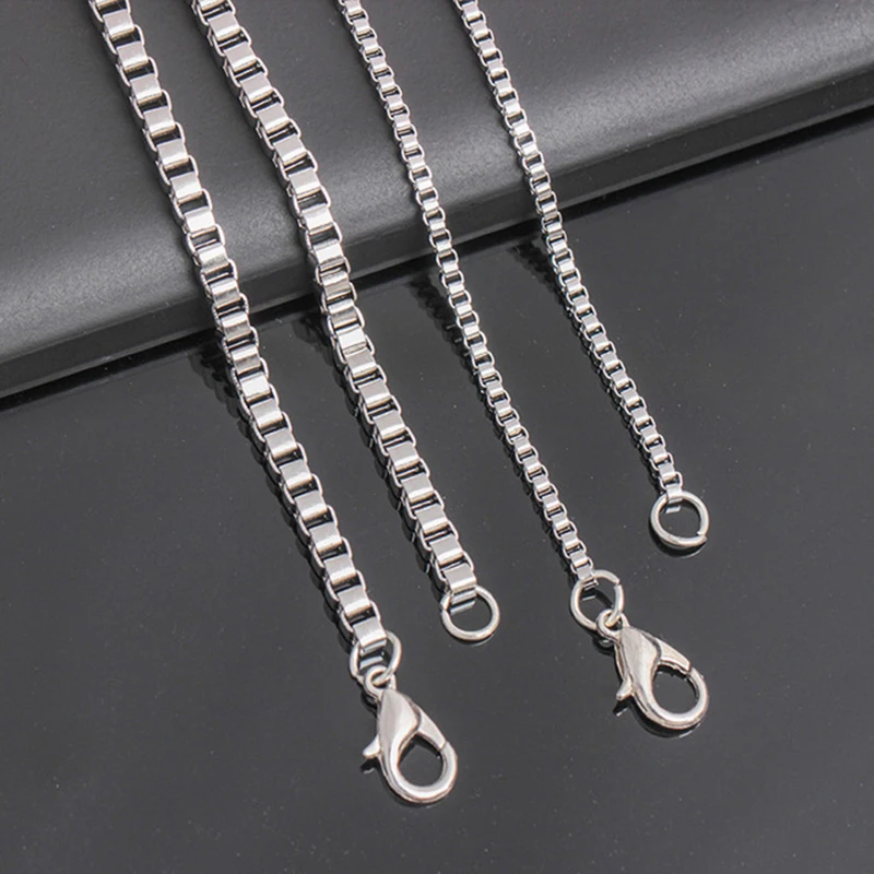 10psc/лот коробка из нержавеющей стали цепи Куба для &quotсделай сам&quot зажим ожерелья