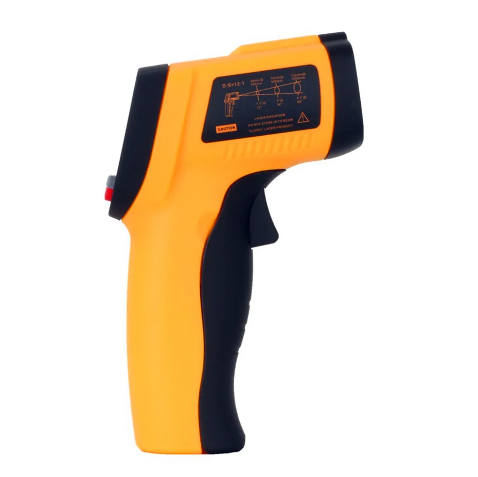 Бесконтактный 12:1 ЖК-дисплей ИК Инфракрасный цифровой термометр-пистолет