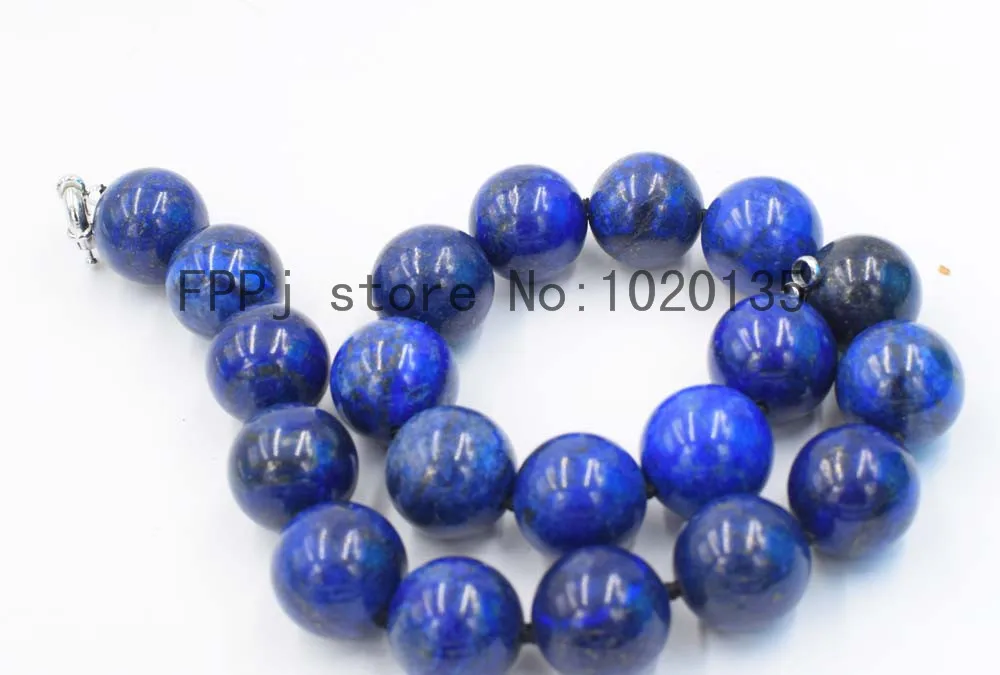 

wow! lapis lazuli round blue 10- 20mm necklace 18inch wholesale beads FPPJ nature