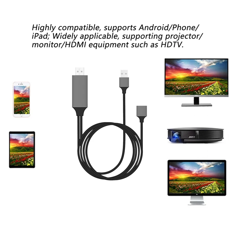 Для Apple Android Тип USB-C мобильный телефон для HDMI проекционная линия двойного