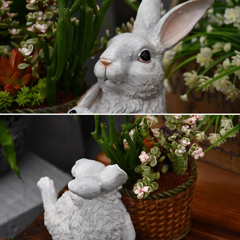 

Cartoon rabbit succulent flower pot cute creative garden decoration outdoor courtyard balcony animal sculpture decoration
