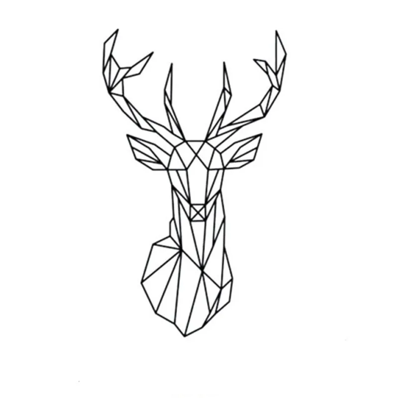 

Geometric Style Elk Wall Stickers Home Decoration For Kids Baby Room Fridge Living Room Art Decals Peel & Stick Vinyl Wallpaper