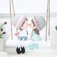 creative romantic couple hanging feet doll home decoration wedding gift birthday gift home bedroom cute resin crafts figurines