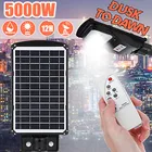 5000 Вт Светодиодный уличный фонарь на солнечной батарее IP65 наружный садовый радар с пассивным ИК датчиком движения, солнечная настенная лампа, солнечный свет + дистанционное управление