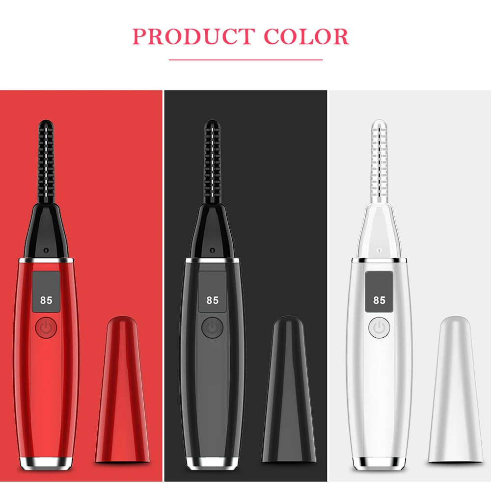 

Electric Heated Eyelash Curler Portable Pen Heated Long Lasting Eye lash Curler Natural Eye Lash Curler Useful Makeup Tool