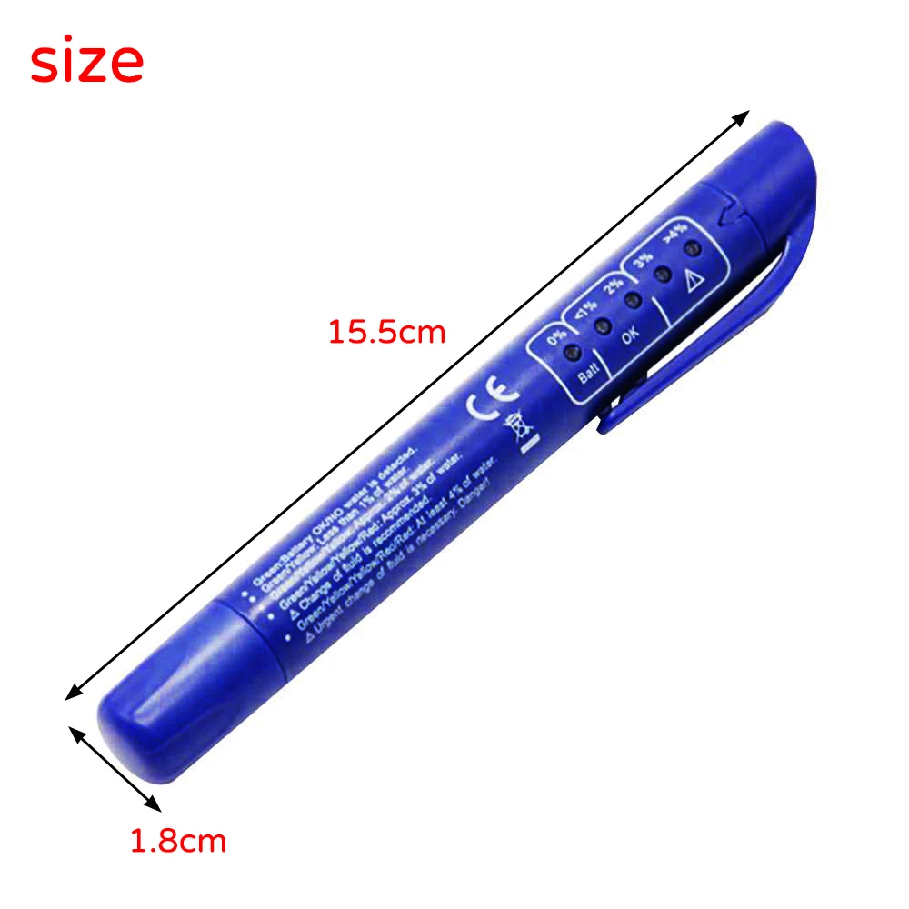

1pcs Auto Brake Oil Testing Pen Brake Fluid Tester Check LED Display Brake Fluid Moisture Test Instrument Car Accessories