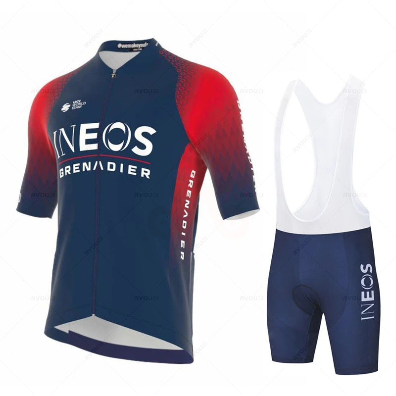 

2022 INEOS Grenadiers Bike Jersey Set Summer Short Sleeves Men's Cycling Clothing Outdoor Quick-Dry MTB Ropa De Ciclismo Hombre