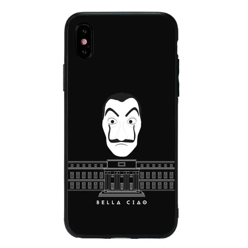 TPU La Casa De Papel case for iphone X XR XS MAX soft tpu phone cover for iphone 6 6S 7 8 PLUS Money Heist caso for 7plus coque - Цвет: TPU