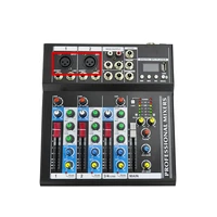 jayete 2020 newest portable professional mini 4 channel usb audio mixer with bluetooth audio console sound card fit for party