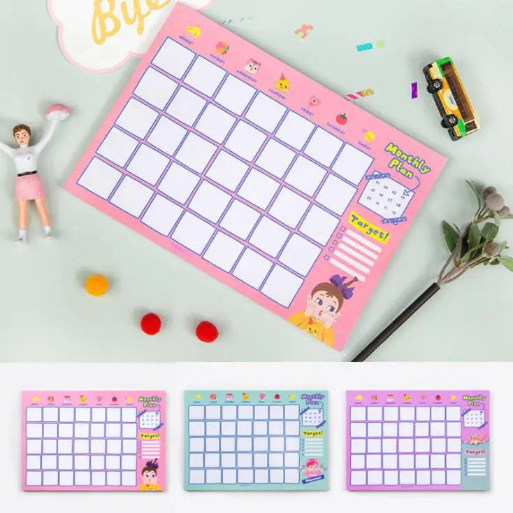 

Sharkbang, 60 листов, милый ежемесячный планировщик формата А4, блокноты для записей, ежедневник, фотоальбом, школьные принадлежности