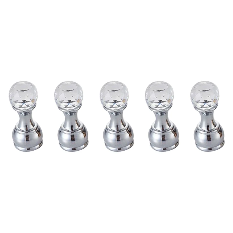 

5Pc Crystal Decorative Wall Hooks Towel Hook Brass Coat Hook Hangers Wall Mounted Robe Hook Bathroom Accessories