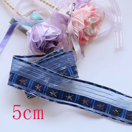 5cm 5YARD 4 см-5 см 5 ярдов аксессуары для поделок лента с проволочным краем, Жесткая сетка, лента, Золотая лента, декоративная подарочная коробка с деревом, упаковка с бантом - Цвет: 5cm 5YARD