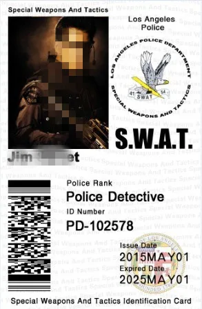 Чехлы значки LA SWAT из США кожаный чехол для карт удостоверения личности