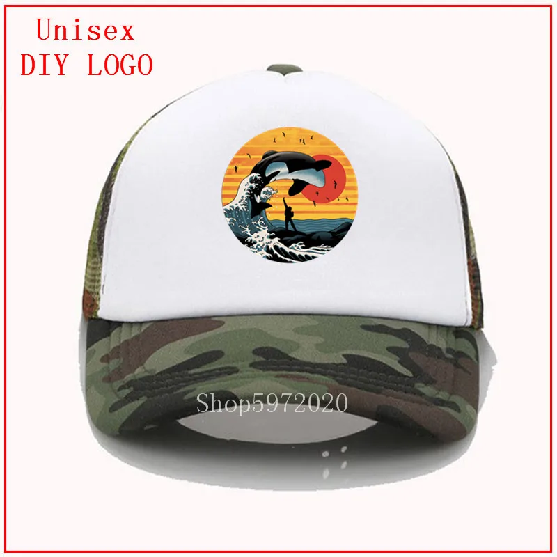 Козырёк от солнца в виде прекрасного Кита убийцы Кепка тракер для мужчин