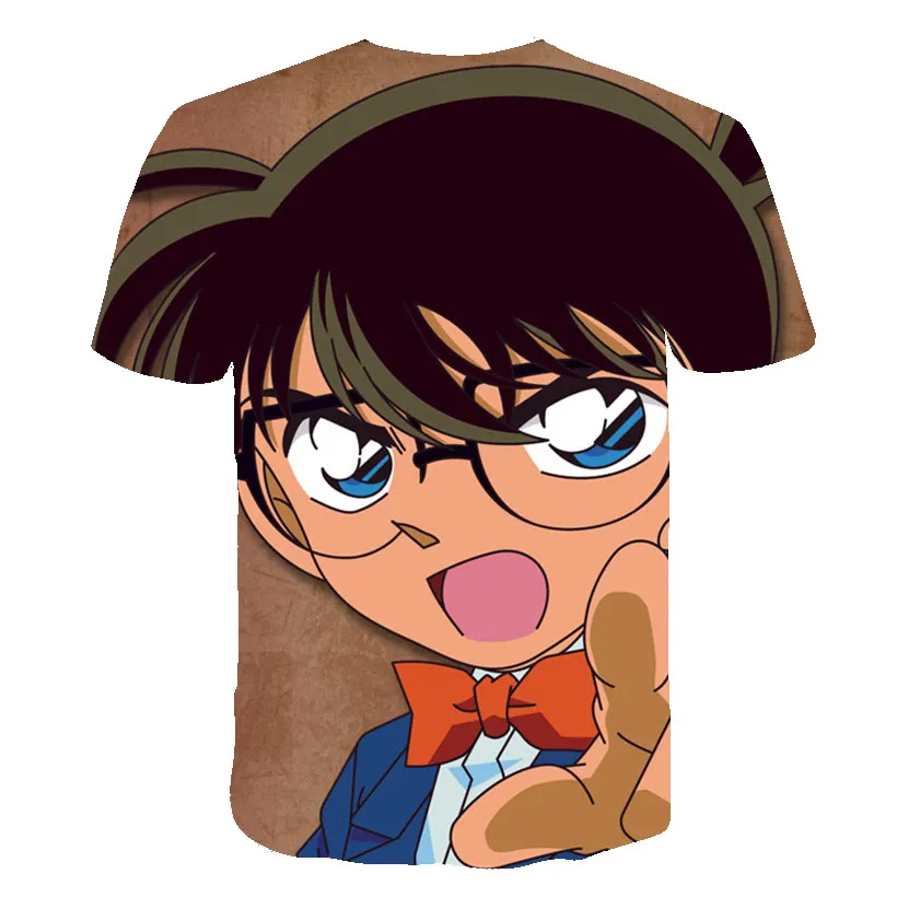 

Kids Anime Cartoon Detective Conan 3D Printed T-Shirts Casual Children's Funny Hip Hop Streetwear Baby Boys Short Sleeve Unisex