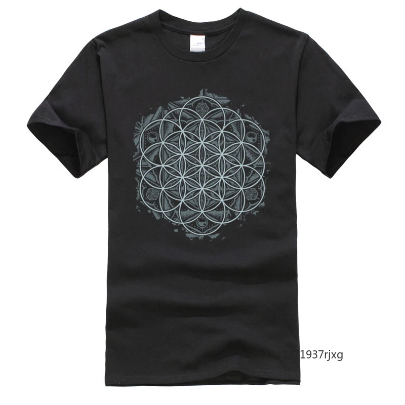 

Thanksgiving Day Gift Sacred Geometry Flower dala Monochrome Patterns T Shirt Homme Printed Tshirt Father Graphic Tees