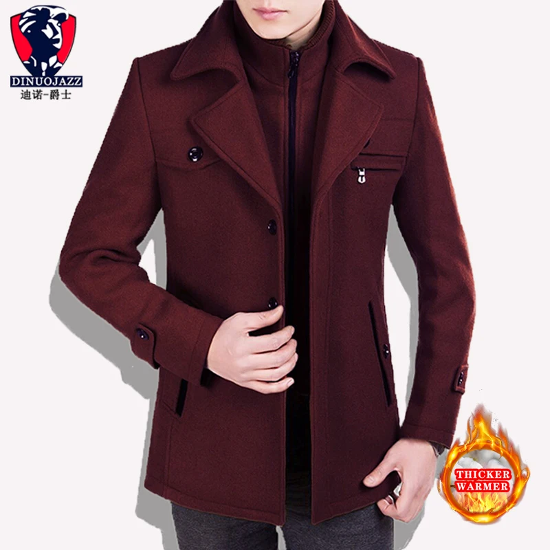 Мужская куртка шерстяное Пальто флисовое зимнее пальто мужское кашемировое
