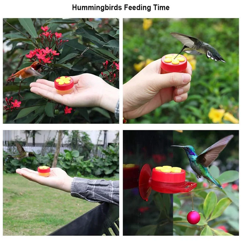 

Handheld Bird Feeders with Suction Cup, Multifunctional Mini Bird Feeder with Perches for Outdoors