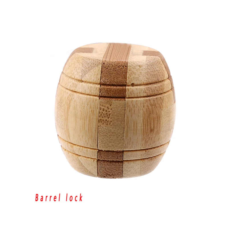 New Design IQ Brain Teaser Kong Ming Lock 3D Wooden Interlocking Burr Puzzles Game Toy Bamboo Small Size For Adults Kids | Игрушки и