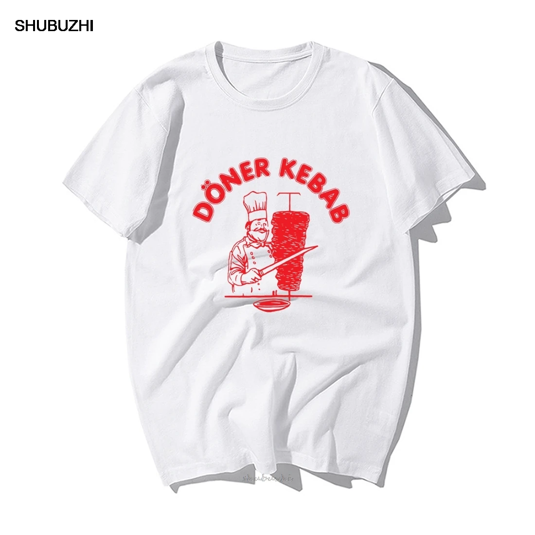 Футболка мужская хлопковая с коротким рукавом Забавный принт кебаба уличная
