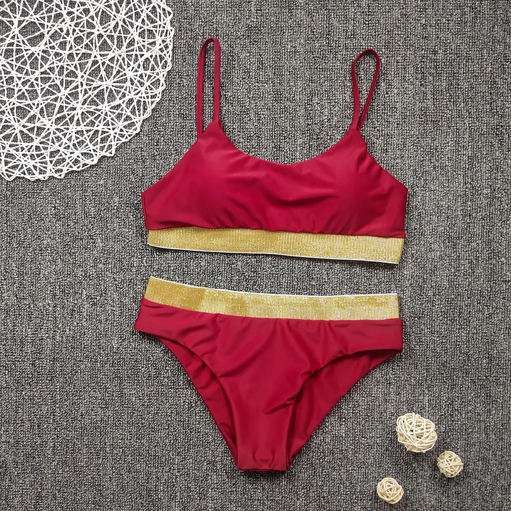 Swimsuit Women Bikini Set Sexy Bathing Suit High Waist Swimwear Push Up Cupshe 2 Piece 2021 New Hot Pink Swimming Suit for Women