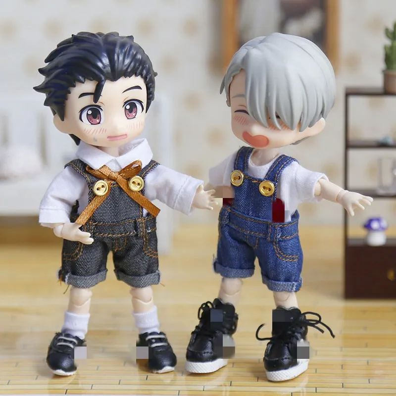 Ob11 детская одежда, аксессуары, джинсовые шорты с ремешком, одежда для людей из свиной глины Meijie, груз ob11, простая одежда для тела