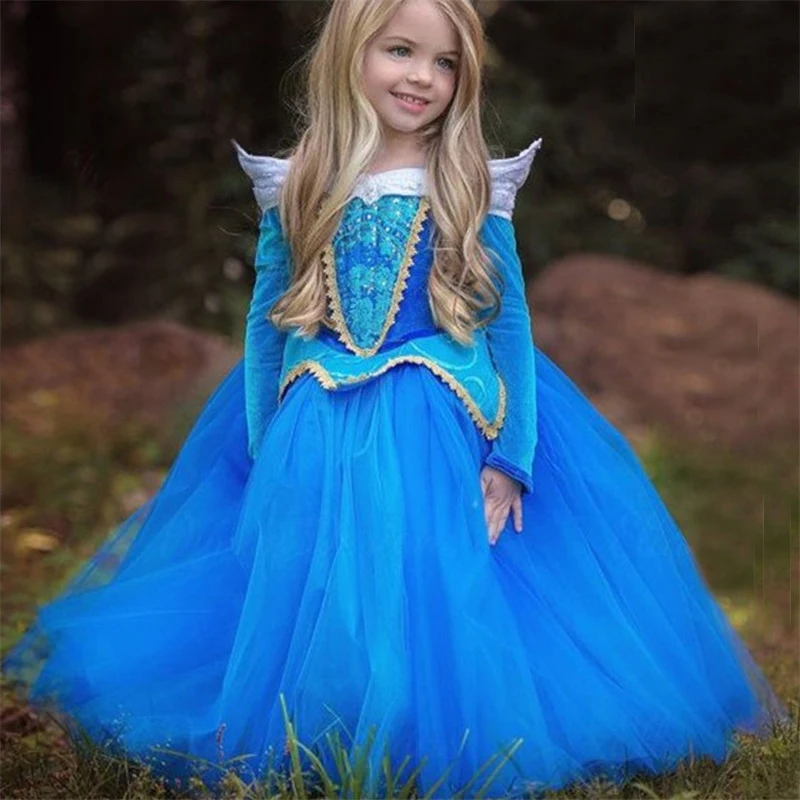 Нарядное платье принцессы для девочек платья косплея на Хэллоуин нарядный
