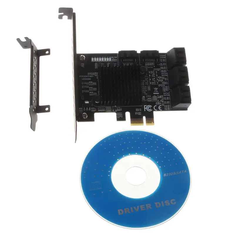 9215+575 Chip 8 Ports SATA 3.0 to PCIe Expansion Card PCI Express SATA Adapter Converter with Bracket Driver for hdD