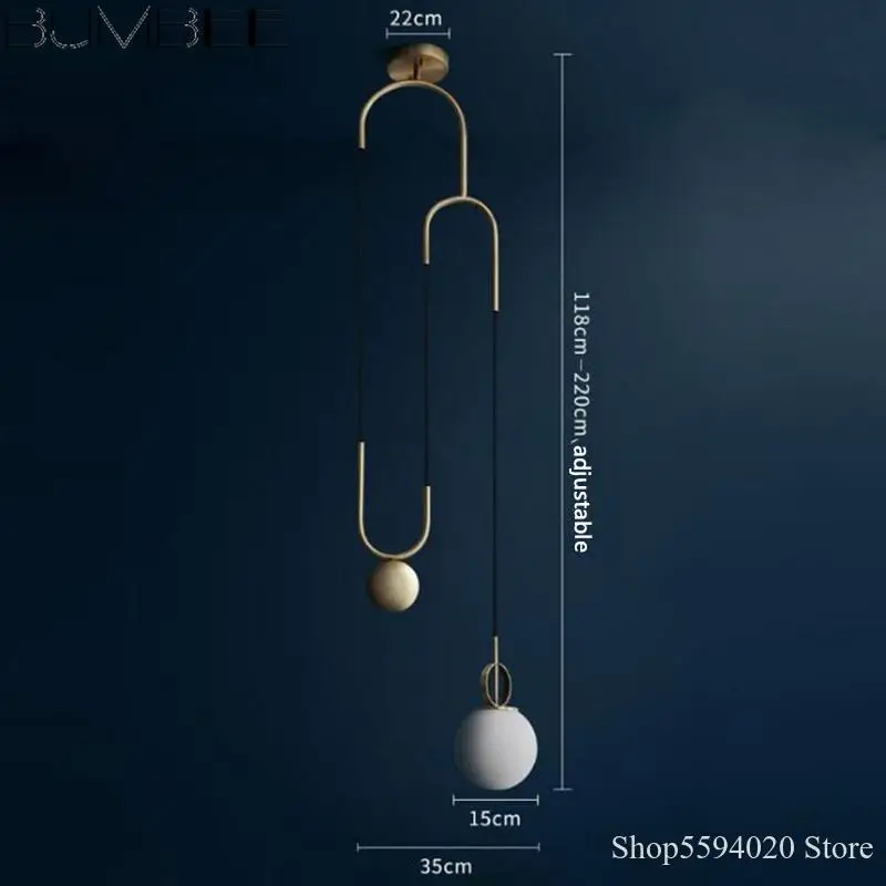 Золотой стеклянный светодиодный подвесной светильник s Lustre Led современный