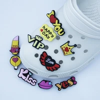 new style croc shoes accessories jibz cute letters love pvc shoes accessories kids favorite gifts