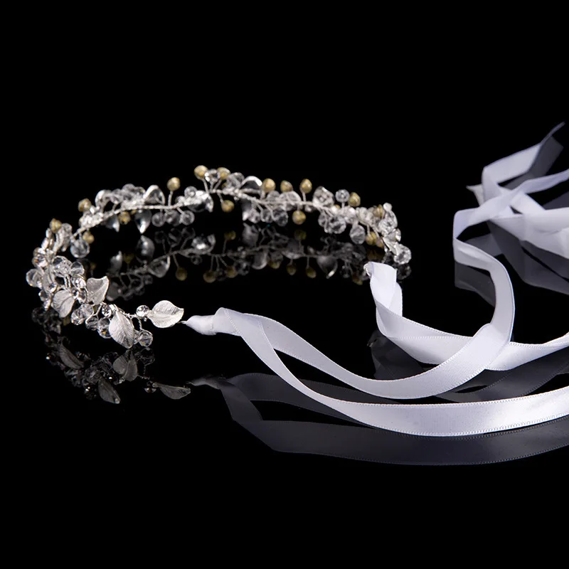 Bride's forehead rhinestone hair accessories studio shooting wedding hair band headdress bride dress accessories
