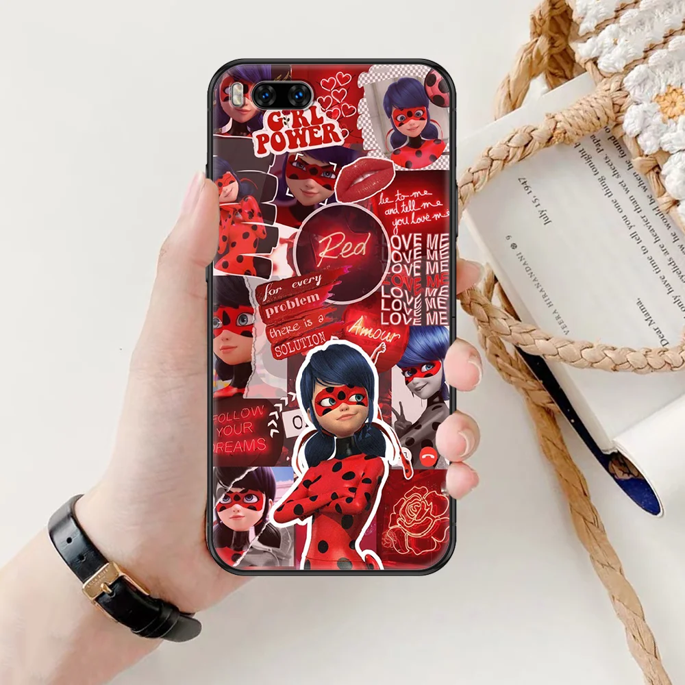 

Seven Star Girl Ladybugies Phone case For Xiaomi Mi Max Note 3 A2 A3 8 9 9T 10 Lite Pro Ultra black soft Etui tpu prime silicone