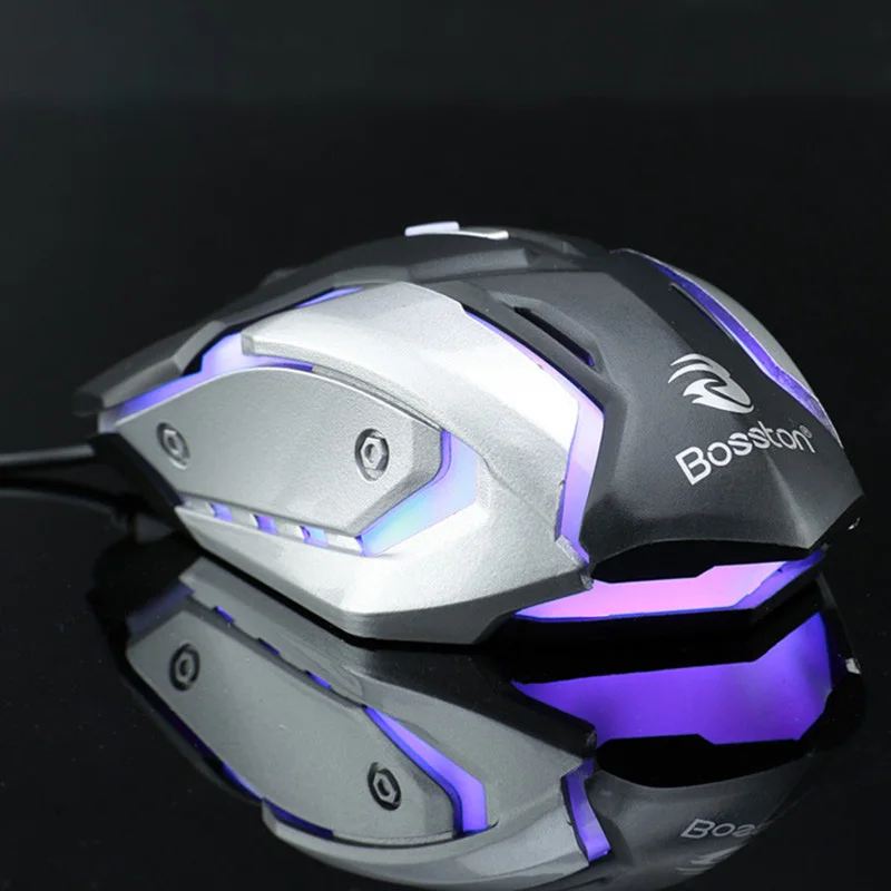 Bosston USB 1800 Точек на дюйм Оптическая Компьютерная мышь игровая Мышь с дыхательной