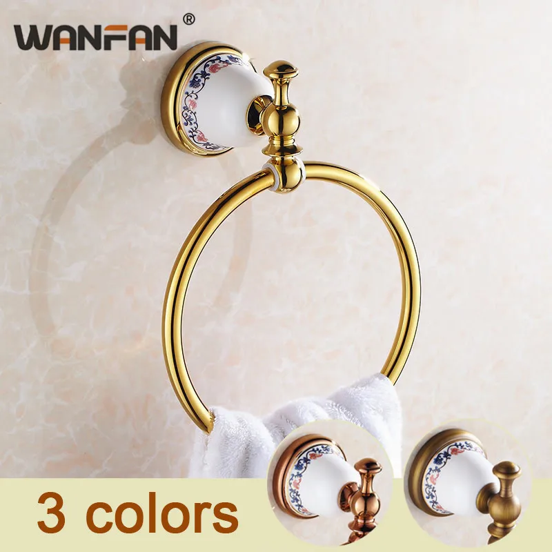 Кольцо для полотенец декоративное Латунное ванной комнаты XL-3307 | Обустройство