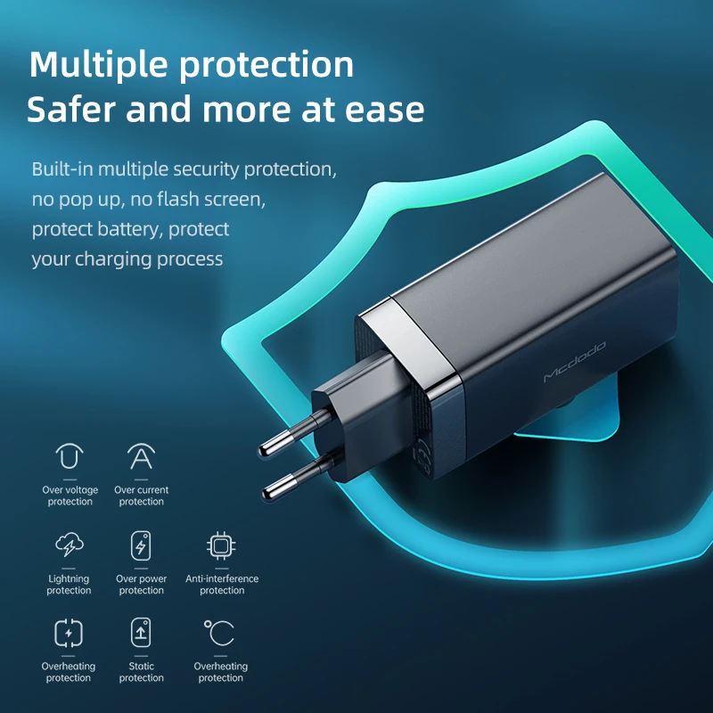 mcdodo 65w gan usb charger quick charge 4 0 type c pd charger portable mini fast charger for iphone x xiaomi macbook pro laptop free global shipping
