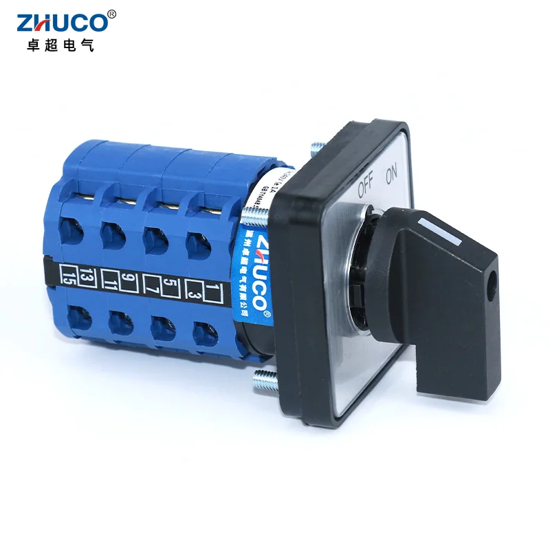 ZHUCO SZW26/LW26-20 OFF ON 4 фазы 16 клемм 20 А 660 В ручка питания поворотный кулачок