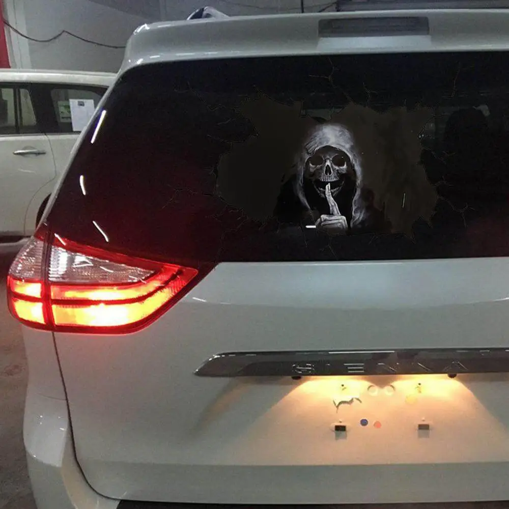 

Happy Halloween Wall Floor Sticker Horror Wall Stickers Silent Skull Sticker car Window Home Decoration Decal Decor Party